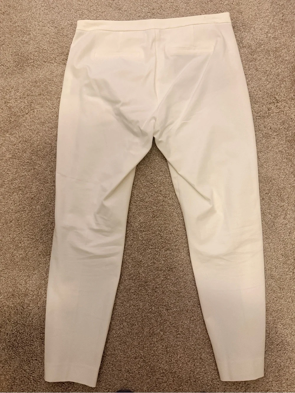 J.Crew Martie Pant Bi-Stretch Cotton Ivory White Sz 10
